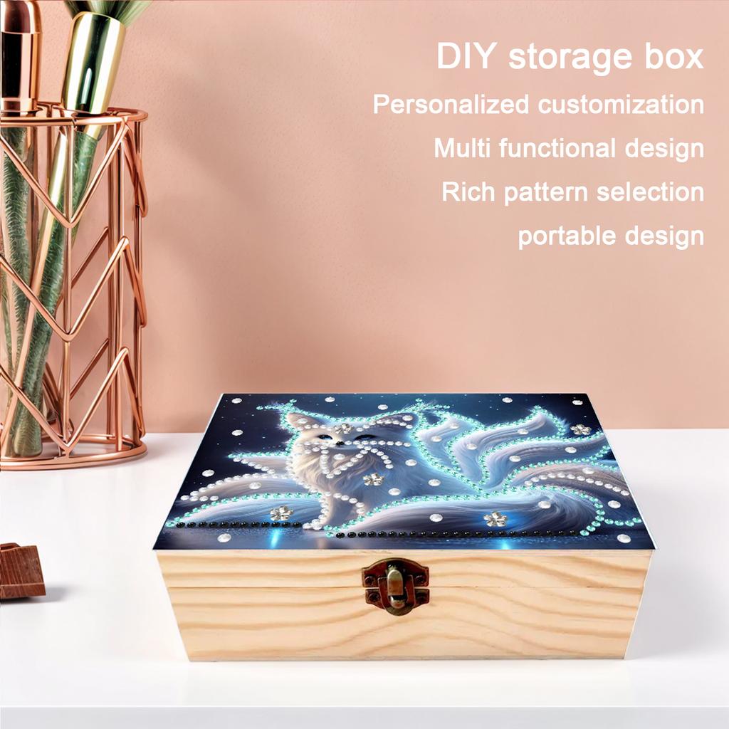 5D DIY Алмазная Живопись Деревянный Ручной Работы Ящик для Хранения Кристальная Мозаика Контейнер для Хранения Хрустальный Кейс для Хранения Набор для Настольной Алмазной Живописи