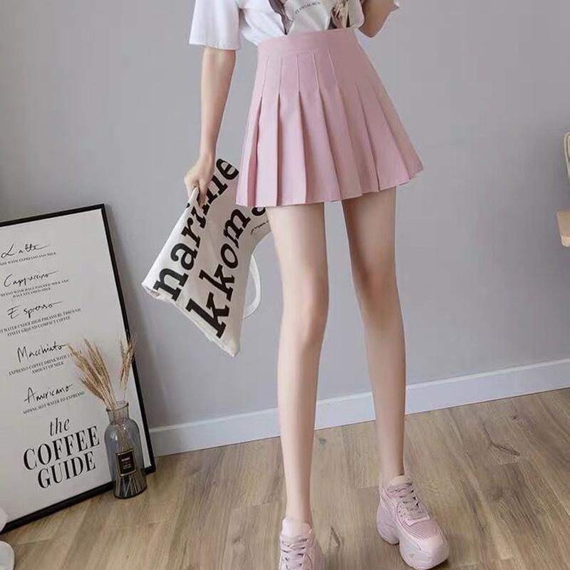 SCIONE A-line Skirt Pleated Skirt Female Summer Short Skirt High Waist Tennis Skirt Dress