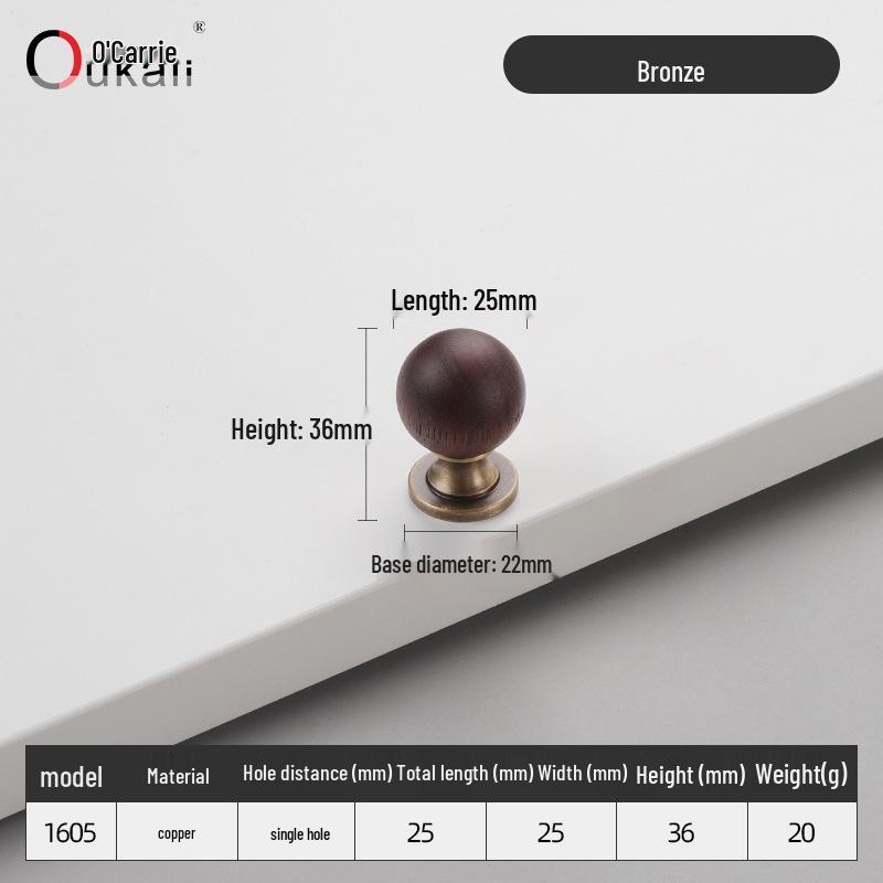 Красочная керамическая ручка для шкафов и ящиков - Круглая, одно отверстие