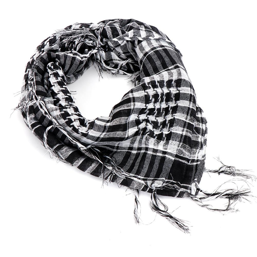 Outdoor Ultrathin Tactical Scarf Lightweight Hiking Arab Desert Headscarf Unisex Military Shawl Keep Warm Plaid Bandana Scarf