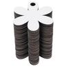 30PCS Cup Blank Name Plates Medium Density Fiberboard Flower Shape Topper Blank Name Tags for Decoration