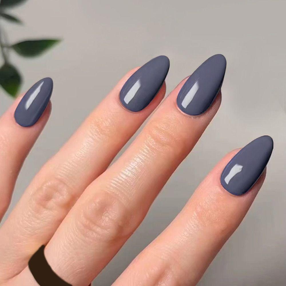 Французские накладные ногти, длинные миндалевидные кончики ногтей, маникюр, накладные ногти своими руками