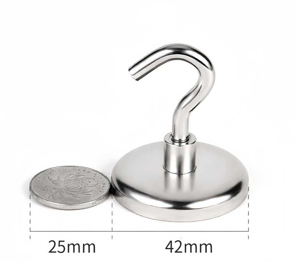 Магнитный крючок-вешалка из неодимового железа и бора, металлическая магнитная присоска E16, установка без сверления.