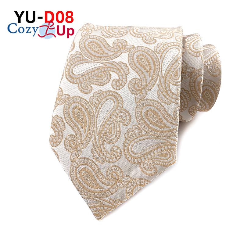 Уютный ап 3,15 дюйма(8 см) Модный полосатый мужской галстук с узором пейсли в клетку и цветком на свадьбу