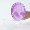 Yousheng No-Mess Snack Box Transparent Sealed Box with Silicone Lid Reusable Cookies Storage Container Prevent Fingers from Getting Dirty for Picnic
