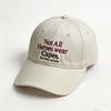 New soft-top American letter embroidered baseball cap for men and women, fashionable and versatile, showing the face, little couple duck