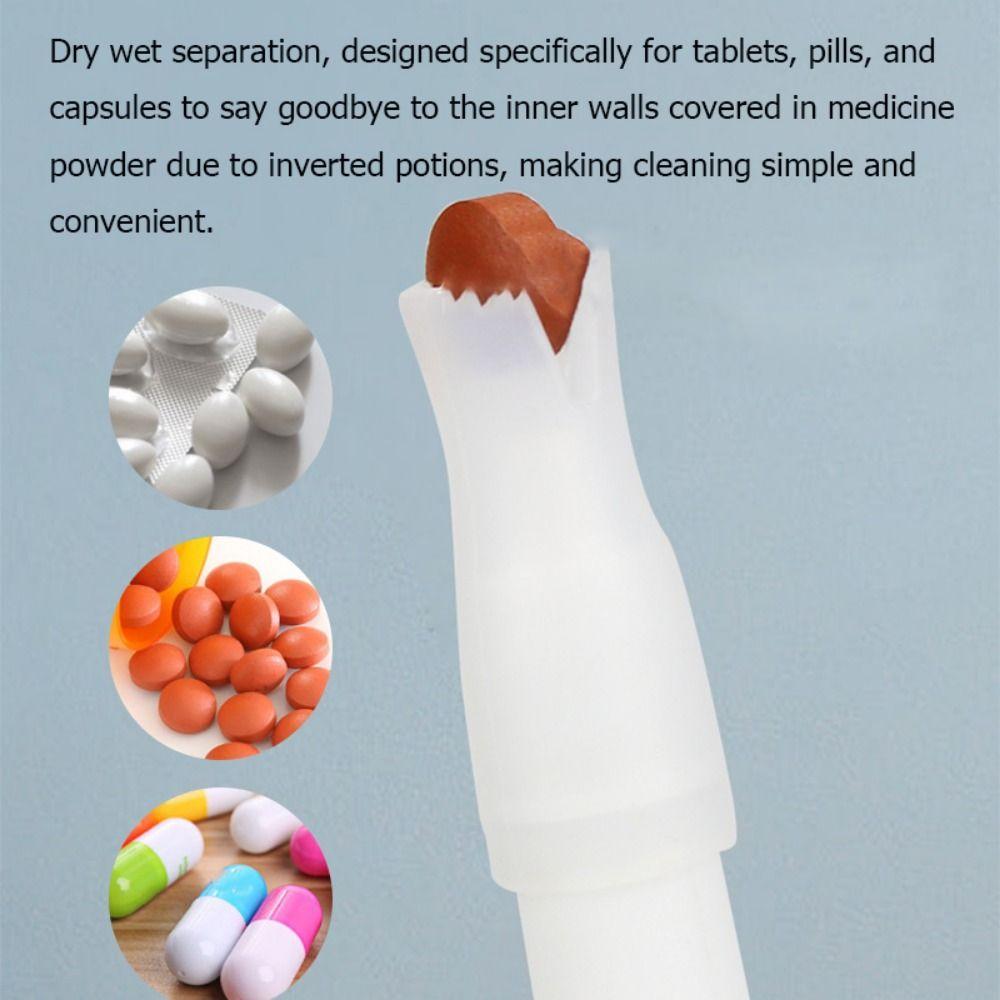 2pcs Hand-held Cat Pill Dispenser Bite Resistant Pet Pills Pusher Pet Medicine-Feeder  for Feeding