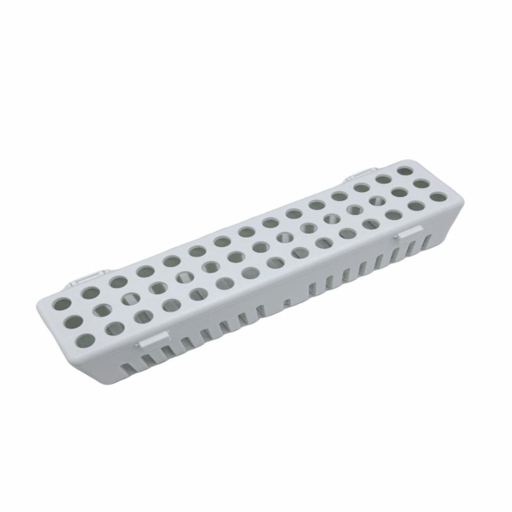 Plastic Dental Sterilization Case Perforated Design Dental Disinfection Tray Clinic Use