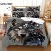 Wolf Duvet Cover Set Wolf with Mechanical Eye Bedding Set for Kid Teens Adults 3d Printing Queen King Size Polyester Quilt Cover