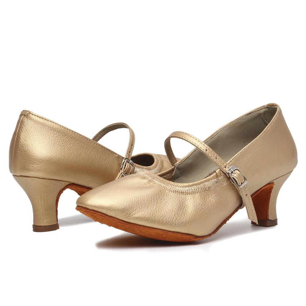 Женская обувь для современных танцев, обувь для бальных танцев на мягкой подошве с закрытым носком, средний каблук