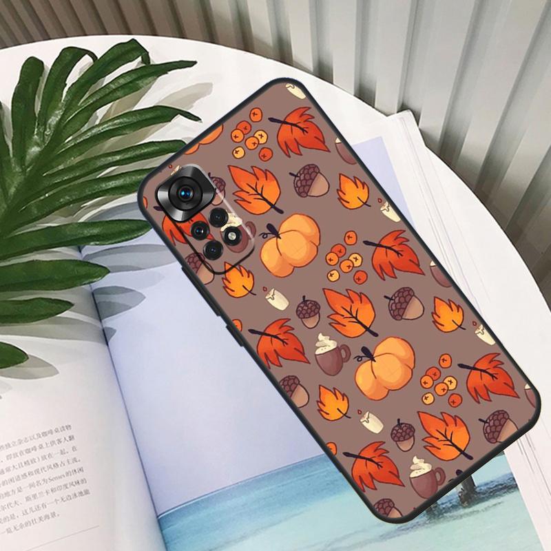 Autumn Leaves Pumpkin Halloween Funda For Xiaomi Redmi Note 13 10 11 12 14 15 Pro Plus Case For Redmi 15C 12C 13C 14C 10C 15