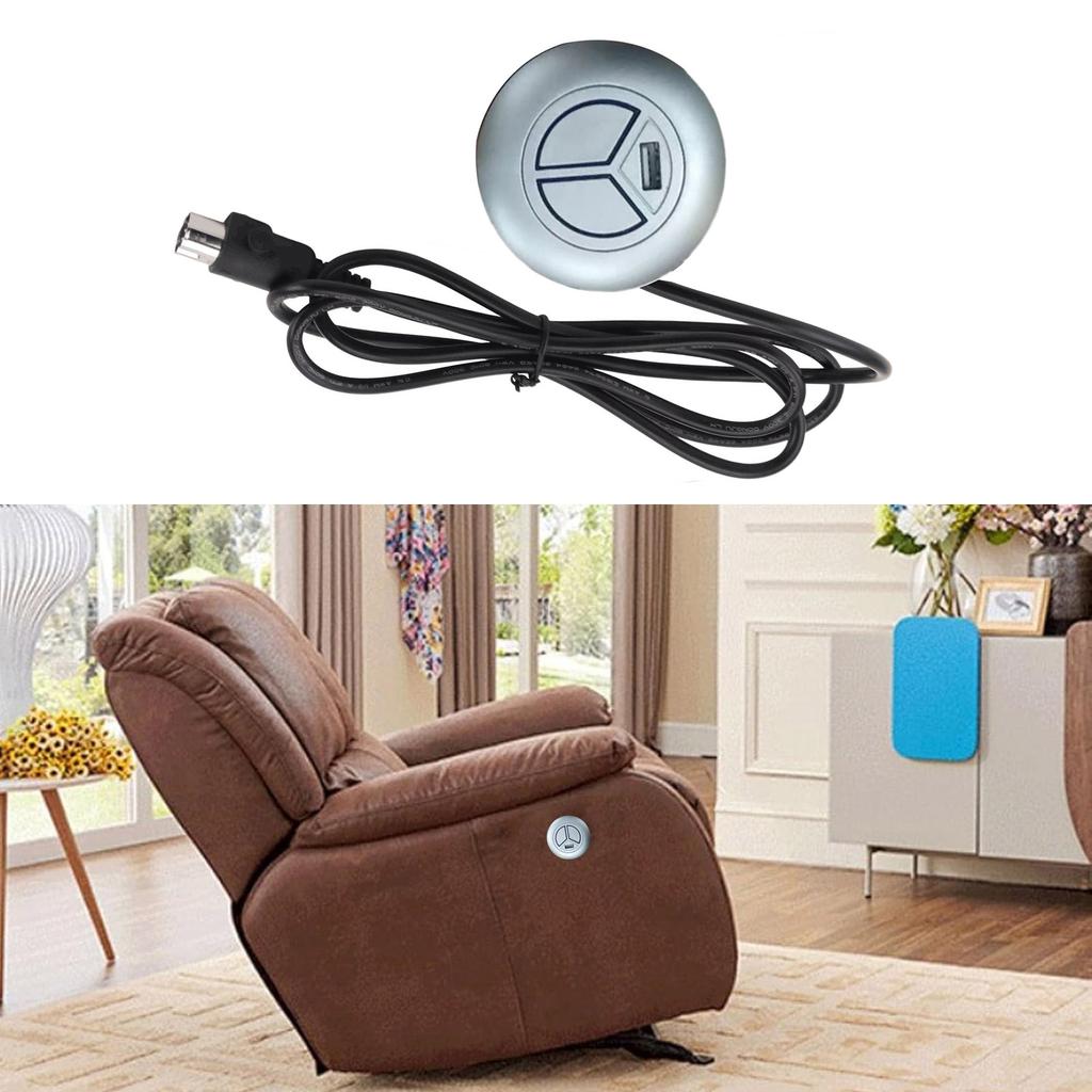 2-кнопочный круглый ручной переключатель с портом для зарядки USB для контроллеров электрического дивана-реклайнера с подъемником, замена