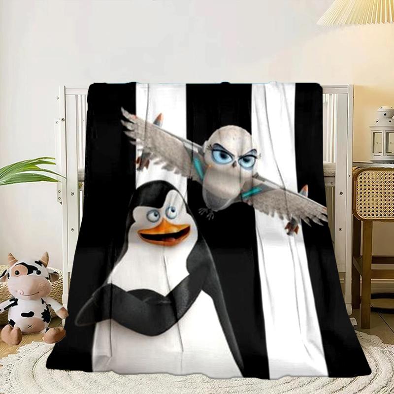 Penguins dventure Blanket Flannel Blanket for bed, sofa, Camping, Hiking, Picnic Essentials, gift for family Fan gifts