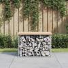 VidaXL Design Gabion Garden Bench 63x44x42 Cm Solid Pine Wood 834353