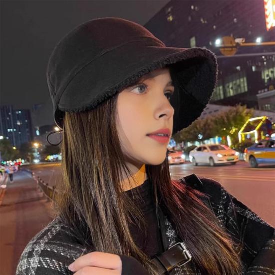 Осенне-зимняя шапка-рыбачка однотонная с утолщенной плюшевой подкладкой, бейсболка, теплая шапка для холодной погоды, уличный головной убор