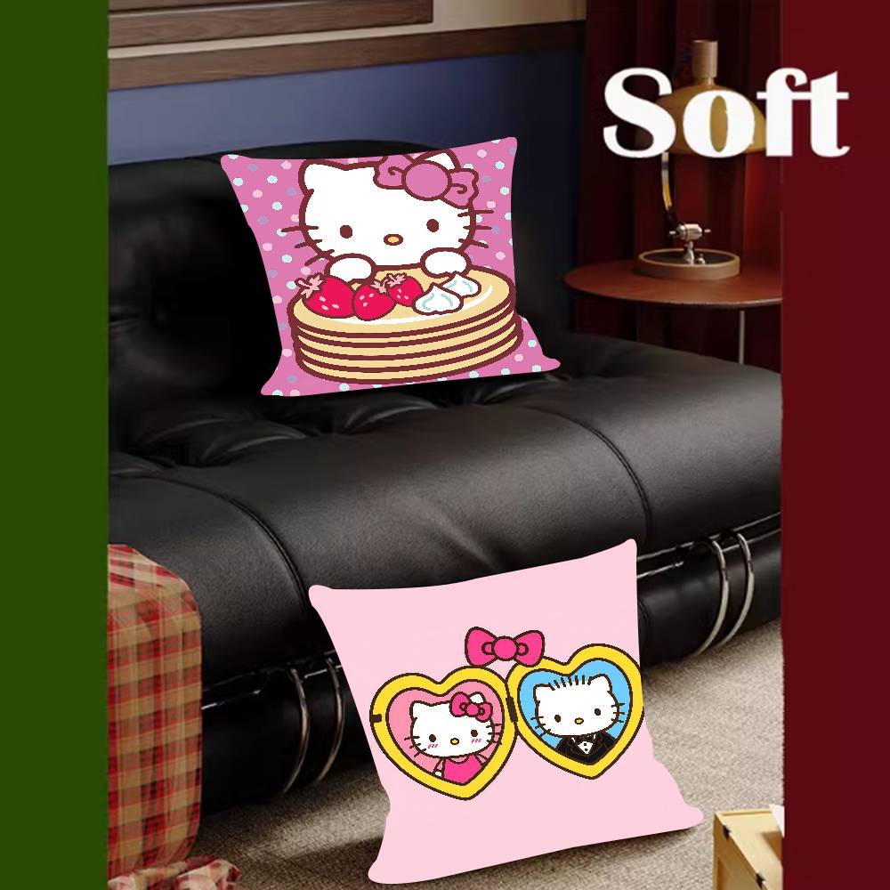 Hello Kt-T Pillow Anime Pillow Sofa Bed Head Pillow Cover Cushion Cover 45X45 Cm Fashion