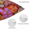 Australian Aboriginal Art 2 Square Pillowcase Polyester Linen Velvet Creative Zip Decorative Sofa Cushion Cover