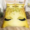Eyelash Duvet Cover Set Eyes Pattern Design Comforter Cover Microfiber Girly Priness Style Glitter Twin King Queen Bedding Set