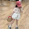 Elastic Waist Girls Shorts Bow Decorative Toddler Shorts Casual Summer Shorts  3-7 Years