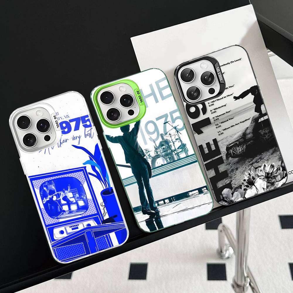 Рок-группа The 1975 Для iPhone 15 14 13 Plus 17 16 12 11 Pro Max Матовый Цветной Серебристый Роскошный Чехол для Телефона