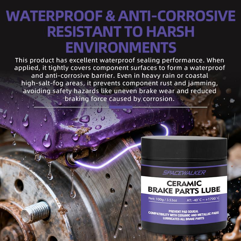 Ceramic Brake Lubricant Gel - High-Performance Reducer, Heavy-Duty Brake System Grease for Motorcycles,, Trucks, - Long-Lasting