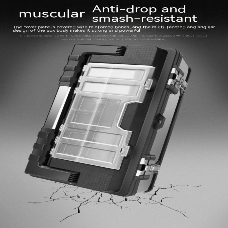 Ящик для инструментов из нержавеющей стали, утолщенный и усиленный автомобильный многофункциональный портативный ящик для хранения домашнего ухода