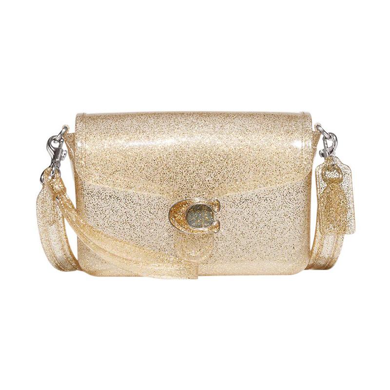 COACH Tabby 22 Candy Color Transparent Shoulder Crossbody Bag Small Women's Gold White Silver