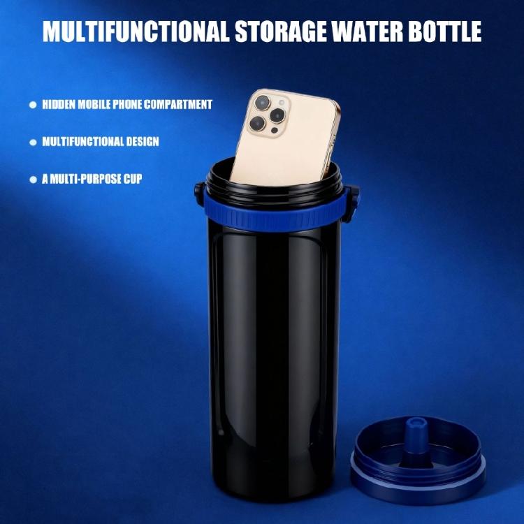 Unassuming Yet Practical Metal Travel Cup Equipped With A Secret Waterproof Compartment Multipurpose Drink Flask