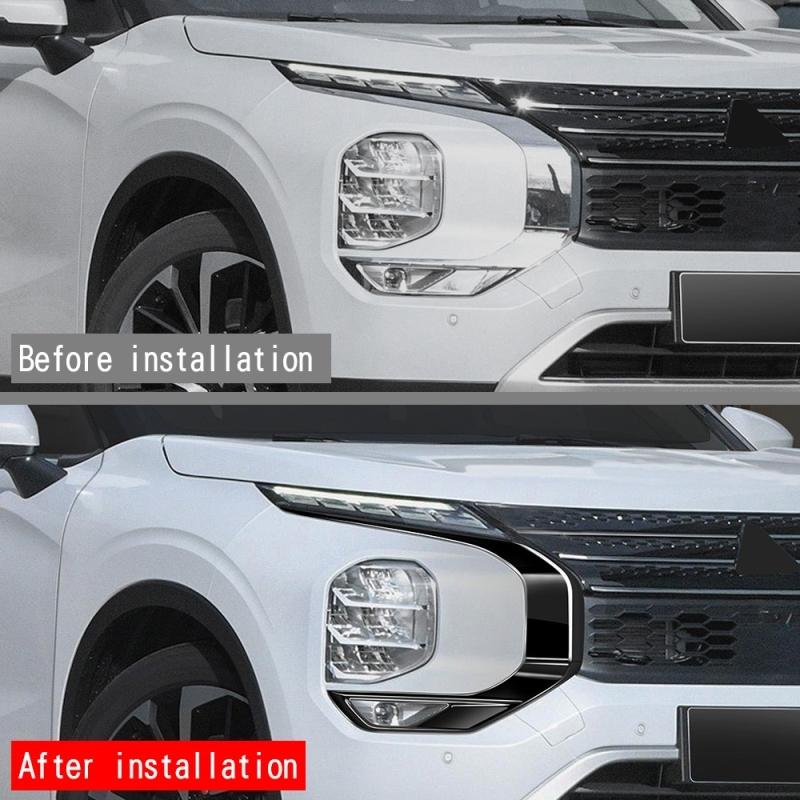 Для Mitsubishi Outlander 2016- 2024 Накладка на фару Накладка на противотуманную фару Наклейка