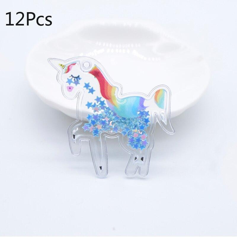 12 шт. новые аппликации с принтом единорога для скрапбукинга, сделай сам, нашивки для украшения дома, аксессуары для украшений