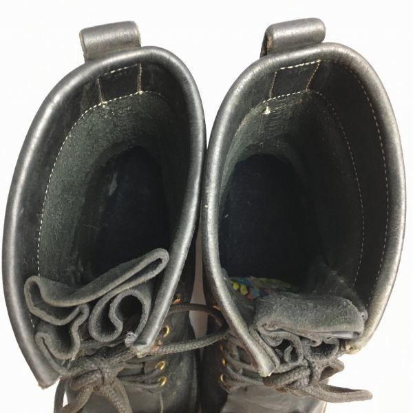 Винтажные кожаные ботинки на шнуровке HATHORN 70-80-х годов, черные, размер 11D, линия Whites, мужские(ИСПОЛЬЗОВАЛ)