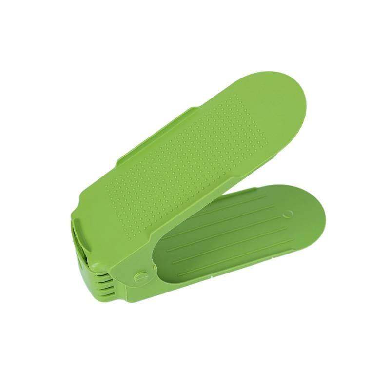 Пластиковая подставка для обуви, экономящая место, двухъярусная, с регулируемыми функциями, для использования в спальне