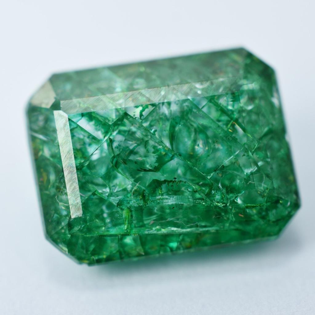 Natural Green Emerald Loose Gemstone Colombian Emerald Cut 6.58 ct for Jewelry Making and Crafts