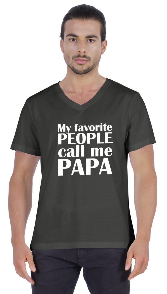 Inkmeso Мужская футболка Мои любимые люди называют меня папой Футболка с надписью «Письмо» в подарок папе Футболка для гордого папы и