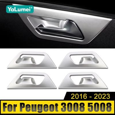 Для Peugeot 3008 5008 GT 2016 2017 2018 2019 2020 2021 2022 2023 Гибридный автомобиль MK2 Внутренняя дверная ручка Крышка дверной чаши Аксессуары