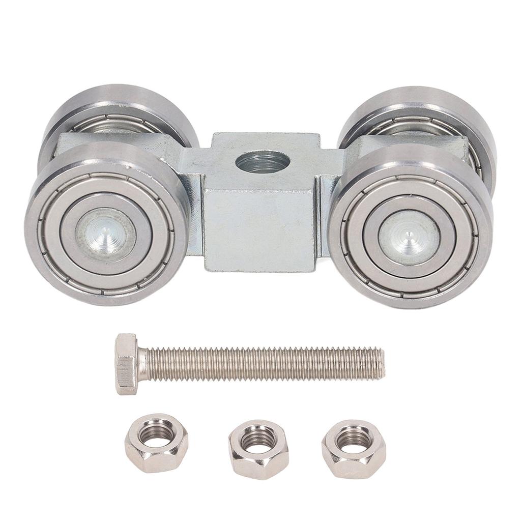 4-колесный шкив в сборе, нержавеющий, роликовый шкив с глубоким шарикоподшипником для маленькой тележки