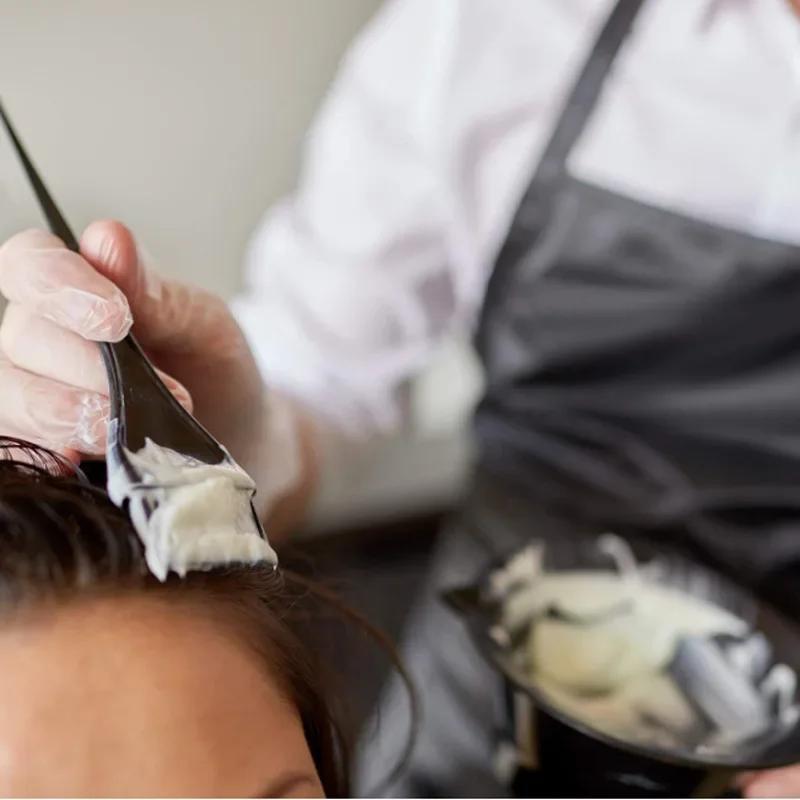 Набор из 4 предметов для окрашивания волос, миска для окрашивания волос, кисть для помешивания, для окрашивания, отбеливания волос, инструменты для самостоятельного окрашивания в салоне красоты