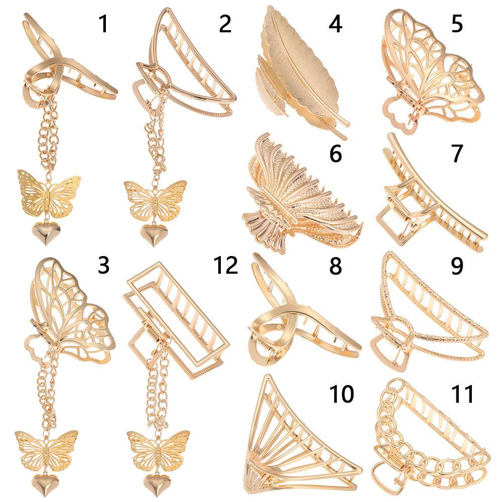 Party Accessories Styling Tools Butterfly Tassel Hair Claws Hollow Out Barrettes Metal Hairgrip