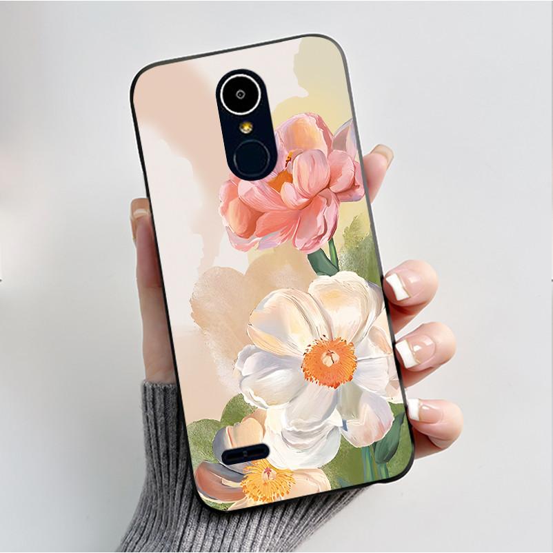 Чехол для LG K8 2017/LG K8 2018/LG K9 2018 Мягкий Силиконовый Черный Корпус для LG K10 2016/LG K10 2017 Чехол Милый Цветочный Мультяшный Чехол