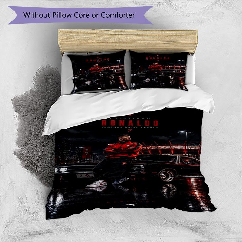 Ronaldo's Prince Neymar's Journey Glory Bedding Set, Breathable Duvet Cover with Pillowcases, Soft Bed Linen for Bedroom Home Decoration, Perfect Fest