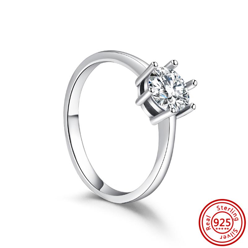 Красное Сердце Кольцо на Палец Сияющие Циркониевые Кольца Сверкающий Циркон Для Женщин 925 Стерлинговая медь Свадьба Помолвка Вечеринка Роскошные Подарки