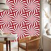 Hippie background wallpaper red, white and coral 50x1000