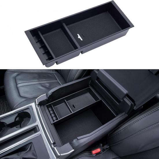 PIMCAR Compatible With Ford 2015- F150, 2017- F250 F350 F450, 2018-2024 Expedition Center Console Organizer Ert Tray Pallet Storage Accessories (Work
