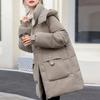 Модное зимнее пальто женское длинное парки с капюшоном свободное толстое теплое женские куртки