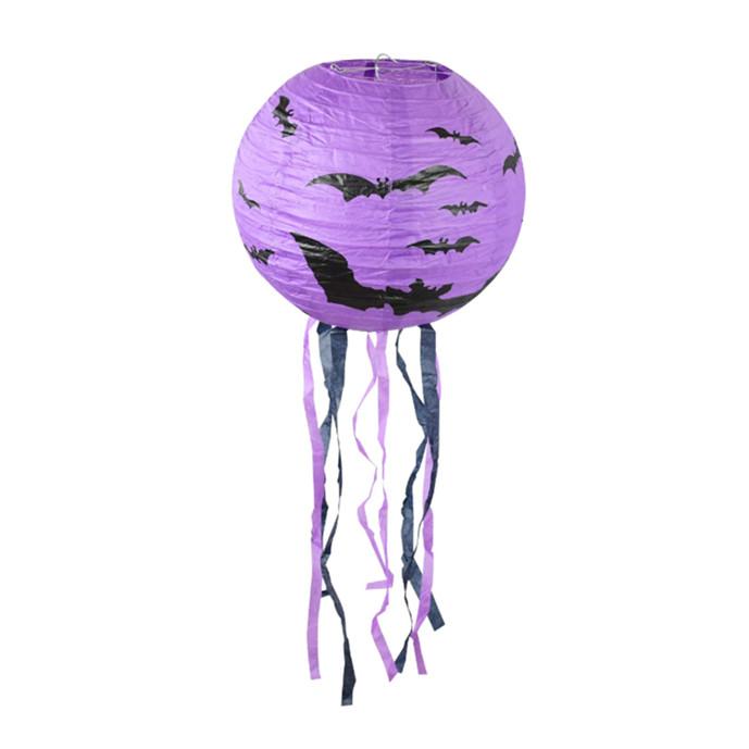 Halloween Led Light Paper Lantern Spider Ghost Pumpkin Bat Pendant Ornament Halloween Party Outdoor Decoration AVE