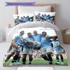 Man City Player Pattern Bedding Home Decoration Birthday Gift ( 1 duvet cover + 2 pillowcase, without core),fan merchandise.