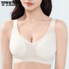 Бесшовный бюстгальтер Женское тонкое нижнее белье Собирающий и моделирующий грудь Бюстгальтер против отвисания Дышащий бюстгальтер большого размера без косточек
