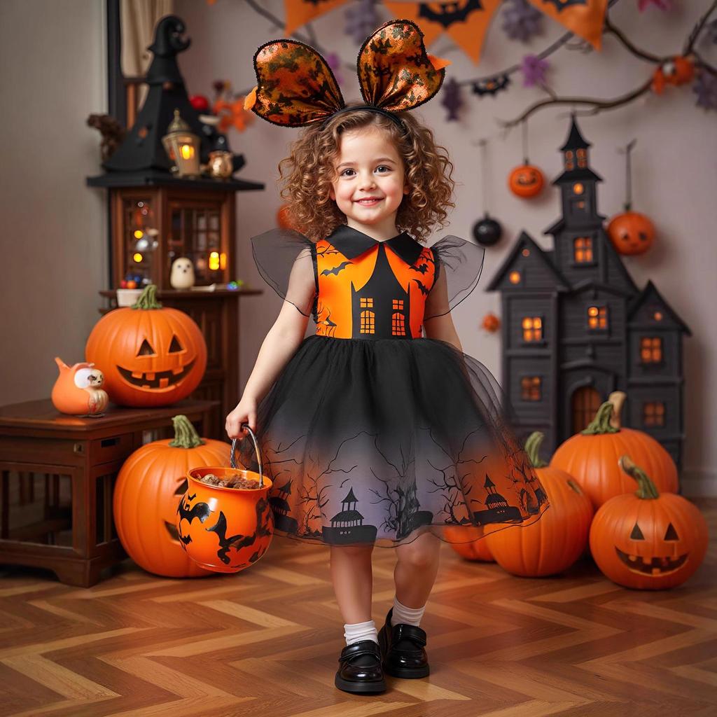 Хэллоуинское бальное платье, костюм ведьмы для косплея