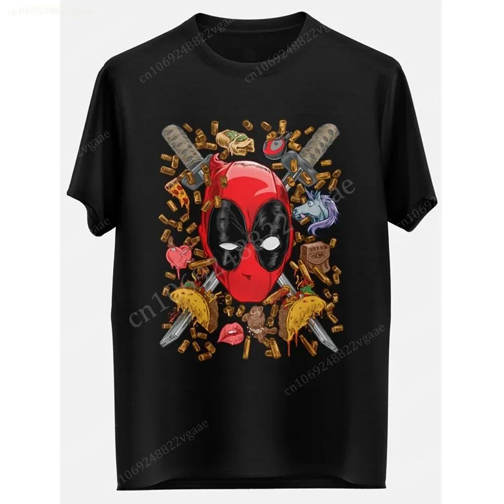 2025 New Deadpool T-Shirt X-Men Anime Graphic Print One-Piece Baseball Jacket Men's Casual Fall/Winter Top