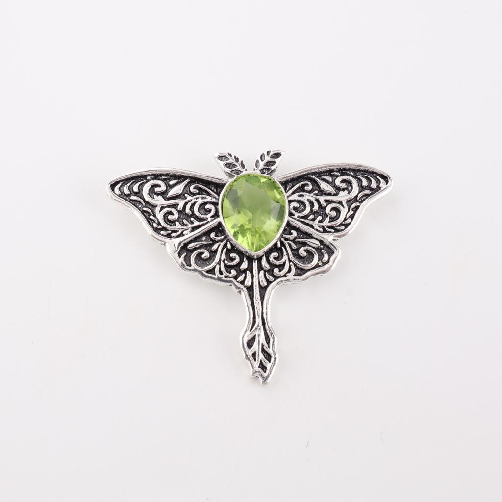 Перидот Драгоценный Камень 925 Стерлинговое Серебро Ювелирные Изделия Окисленный Подвеска 1,2" Для Женщин Подарок CP-31-10